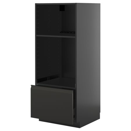 Высокий шкаф для духовки, СВЧ с ящиком IKEA METOD МЕТОД, KNIVSHULT 395.893.29