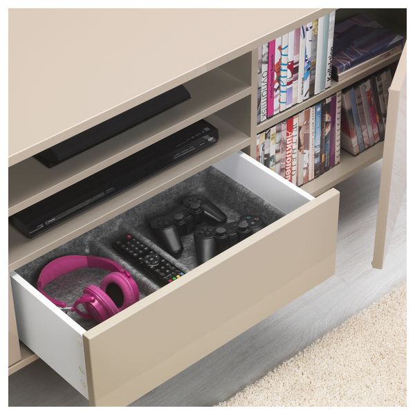 Тумба под ТВ МОСТОРП, бежевый (159x46 см) - фото 4