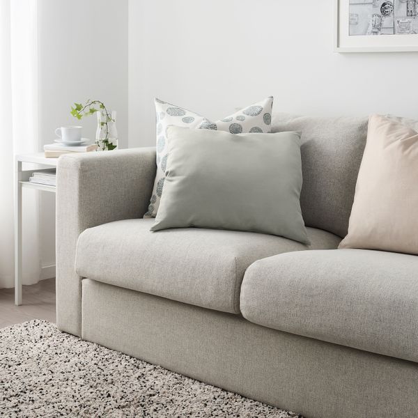 Подушка, серо-зеленый 40x40 см IKEA КРОНЭРТ 104.459.49 - схема-чертеж с размерами