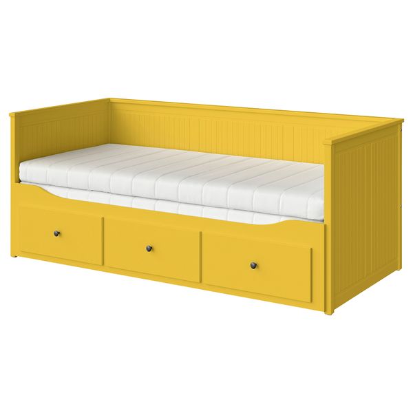 Кушетка с 2 матрасами, 3 ящиками IKEA HEMNES ХЕМНЭС 595.598.64 - фото 1