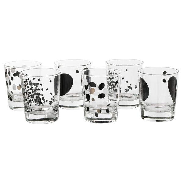 Стакан ГУДИС МИКС, с рисунком, черный (23 сл) - схема-чертеж с размерами