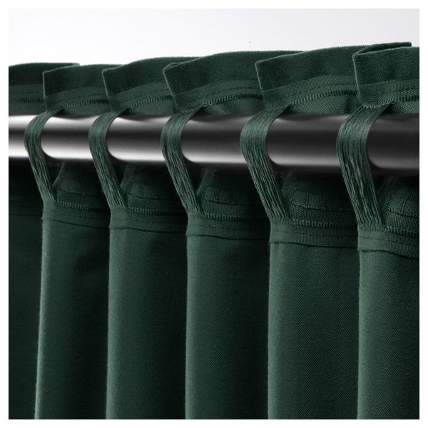 Затемняющие гардины, 1 пара САНЕЛА, темно-зеленый (140x300 см) - фото 4