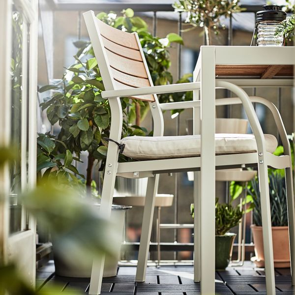 Садовое кресло, светло-серый/светло-коричневый IKEA SJÄLLAND ШЭЛЛАНД 804.053.46 - фото 10