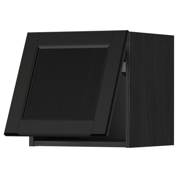 Горизонтальный навесной шкаф МЕТОД, черный, Лаксарби черно-коричневый - схема-чертеж с размерами