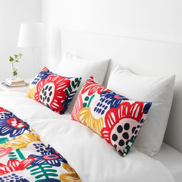 Подушка, белый/разноцветный 30x60 см IKEA SOMMARASTER СОММАРАСТЕР 604.260.38 - схема-чертеж с размерами