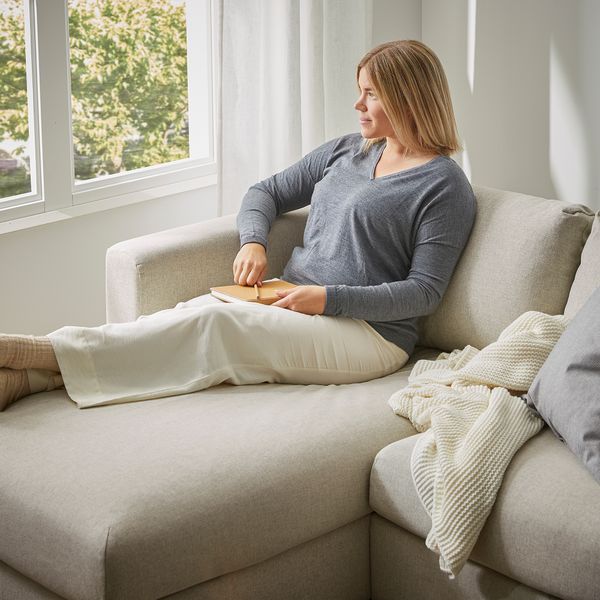 3-местный диван-кровать с козеткой, Gunnared бежевый IKEA VIMLE ВИМЛЕ 994.190.27 - фото 7