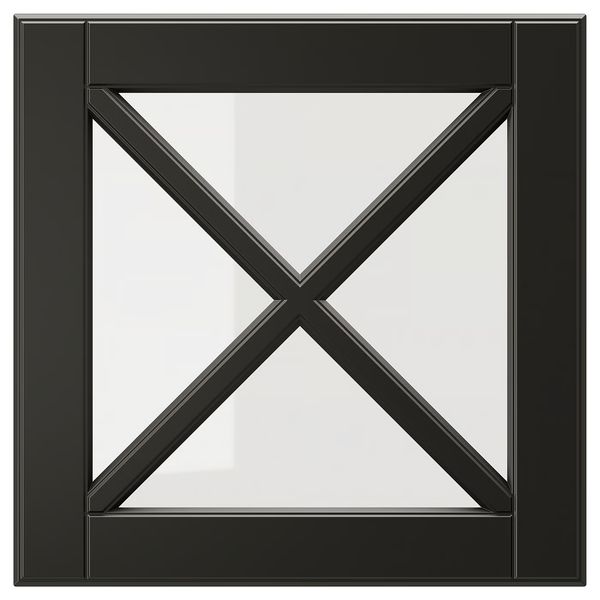 BODBYN Стеклянная дверца с переплетом - чёрный 40x40 см - фото 1