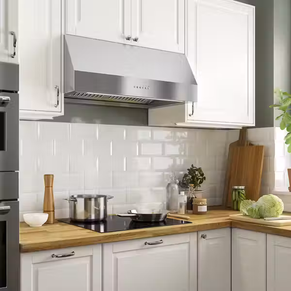 UPPFRISKANDE Вытяжка кухонная стен креп (колпак) - цвет нержавеющей стали 80 см - фото 3