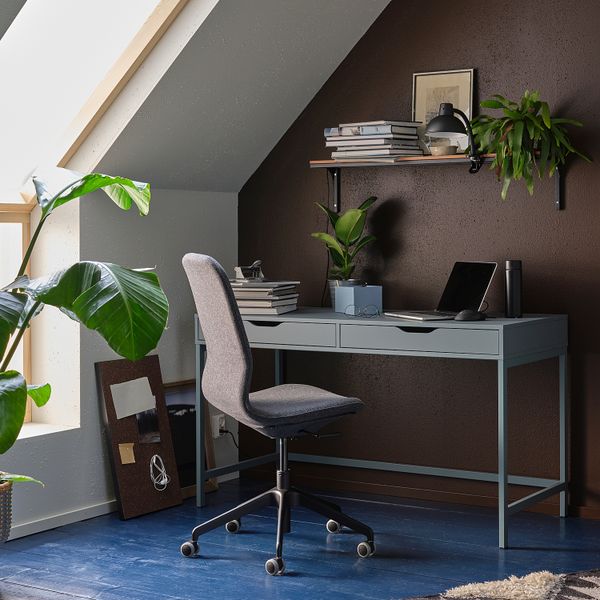 Письменный стол, серо-бирюзовый, 132x58 см IKEA ALEX АЛЕКС 804.838.05 - фото 7