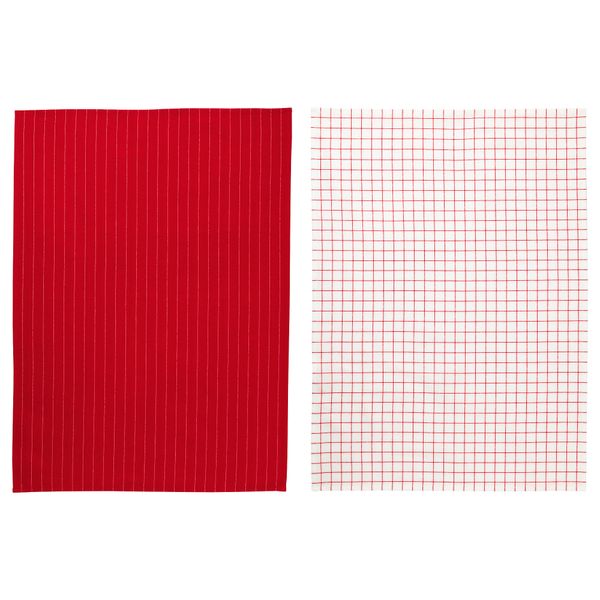 Полотенце кухонное ИКЕА/365+, красный, белый (50x70 см) - фото 1