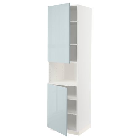 Высокий шкаф для СВЧ, 2 дверцы, полки, 60x60x220 cm IKEA METOD МЕТОД 394.793.59