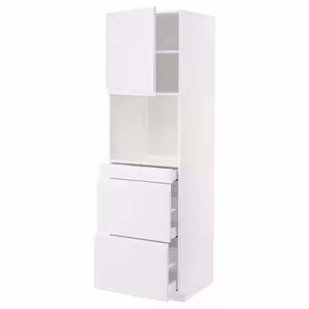 METOD / MAXIMERA Высокий шкаф д/СВЧ/дверца/3ящика