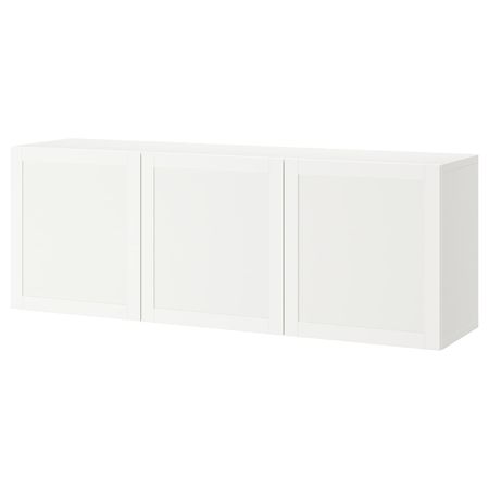 Комбинация настенных шкафов, белый/Ханвикен белый 180x42x64 см IKEA BESTÅ БЕСТО 694.356.32