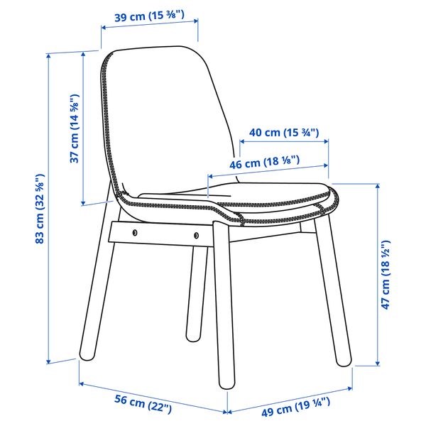 IKEA, дополнительный ракурс - схема-чертеж с размерами