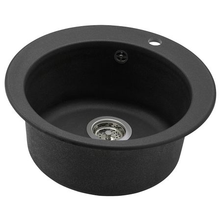 Одинарная врезная мойка, темно-серый/кварцевый композит 51 см IKEA ESKELEN ЭСКЕЛЕН 192.857.53