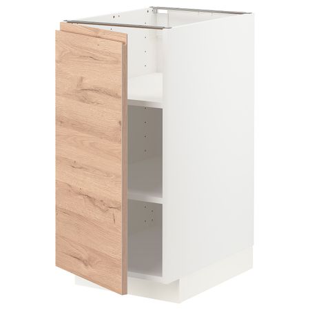 Напольный шкаф с полками, белый/Воксторп под дуб 40x60 см IKEA METOD МЕТОД 894.141.53