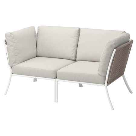 2-местный диван, садовый, белый, бежевый, Frösön, Duvholmen бежевый IKEA SEGERÖN 795.201.68