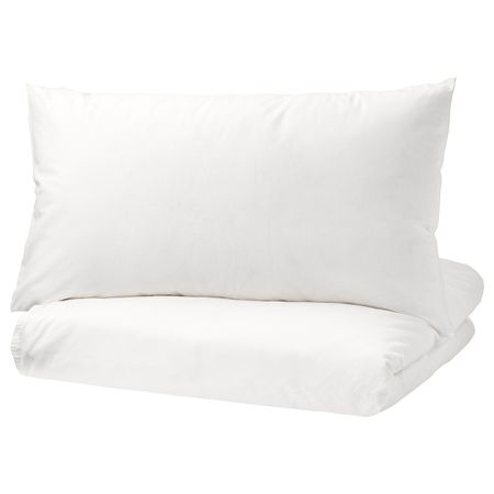 Пододеяльник и наволочка, белый 150x200/50x70 см IKEA ÄNGSLILJA ЭНГСЛИЛЬЯ 903.185.65