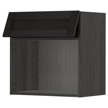 Навесной шкаф для СВЧ-печи, черный, Лерхюттан черная морилка 60x60 см IKEA МЕТОД 893.186.65