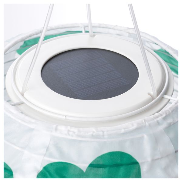 Подвесная светодиодная лампа СОЛВИДЕН, для сада шаровидный, цветочный орнамент зеленый (22 см) - схема-чертеж с размерами