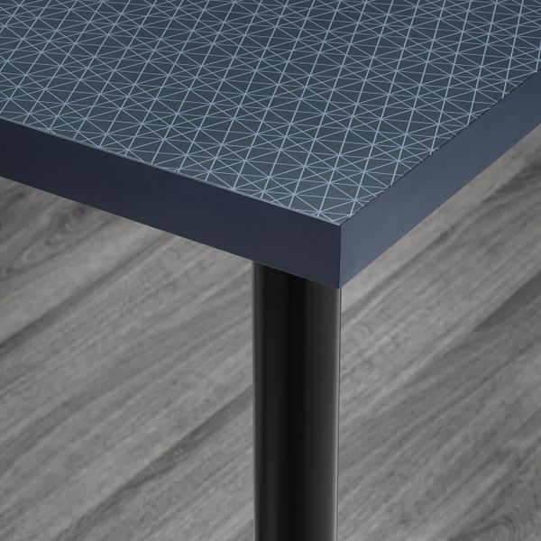 Стол, геометрический синий, черный 120x60 см IKEA ЛИННМОН / ОЛОВ 392.796.09 - схема-чертеж с размерами