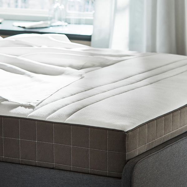Матрас с пружинами карманного типа, очень жесткий/темно-серый 160x200 см IKEA HÖVÅG ХОВОГ 204.770.01 - схема-чертеж с размерами