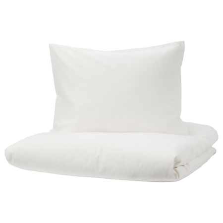 Пододеяльник и наволочка, белый, 150x200, 50x60 см IKEA FÄRGMÅRA ФЭРГМОРА 203.894.91