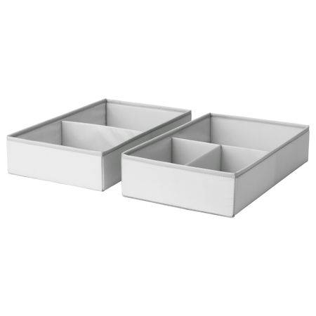 Ящик с отделениями СЛЭКТИНГ, серый, зеленый (25x41x9 см)