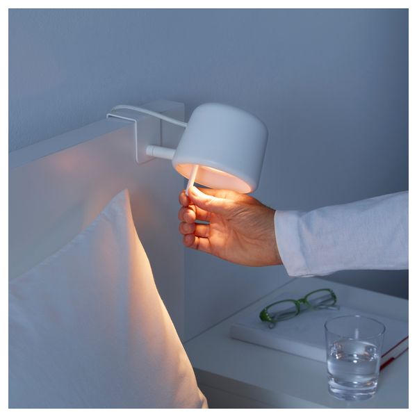 Лампа с зажимом ВАРВ, белый - схема-чертеж с размерами