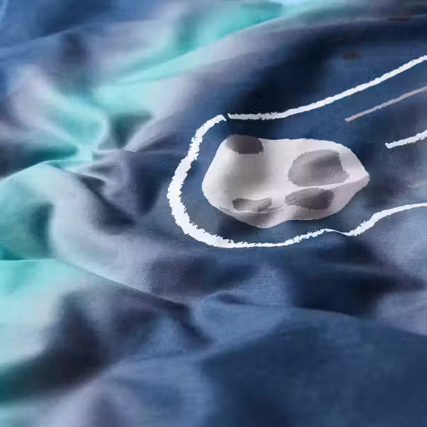 AFTONSPARV АФТОНСПАРВ Пододеяльник и наволочка - космос/синий 150x200/50x60 см - фото 8