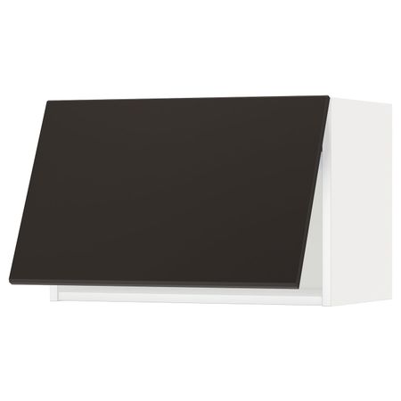 Навесной горизонтальный шкаф, белый/Кунгсбакка антрацит 60x40 см IKEA METOD МЕТОД 693.938.73