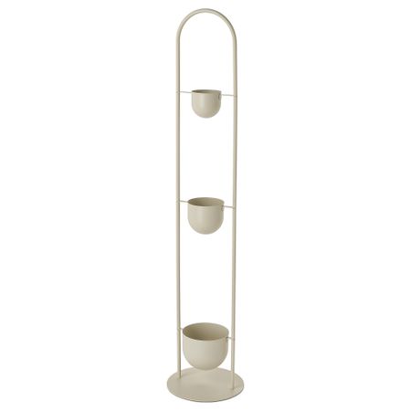 Подставка с 3 кашпо, для дома, улицы светлый серо-бежевый IKEA DAKSJUS 205.670.25