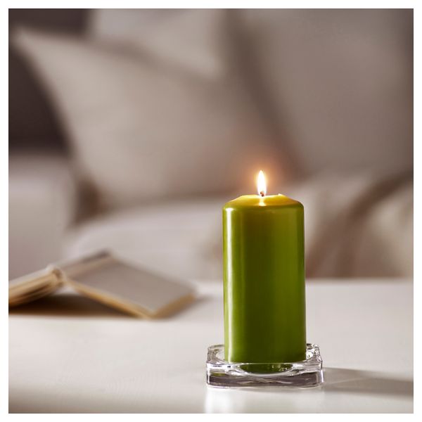 Неароматическая свеча формовая ДАГЛИГЕН, классический зеленый (14 см) - фото 2