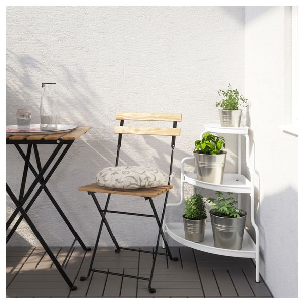 Пьедестал для цветов СОККЕР, д/дома/улицы, белый (71 см) - фото 3