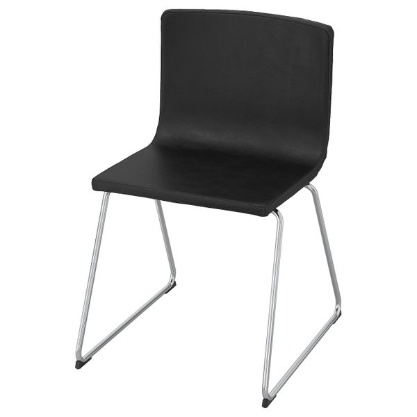 Стул, хромированный/Мьюк темно-коричневый IKEA BERNHARD БЕРНГАРД 903.597.92 - фото 1