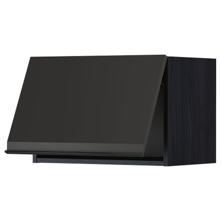 Навесной горизонтальный шкаф, черный, Upplöv матовый антрацит, 60x40 см IKEA METOD МЕТОД 094.954.26