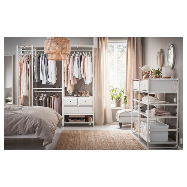 3 секции ЭЛВАРЛИ, белый (205x55x216 см) - схема-чертеж с размерами