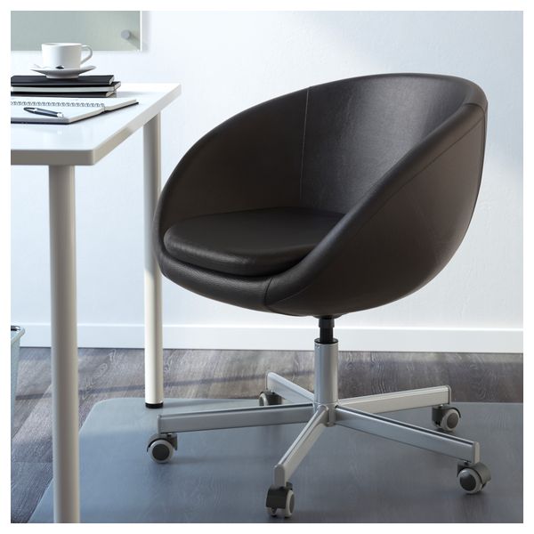 Рабочий стул СКРУВСТА, Идгульт черный - схема-чертеж с размерами