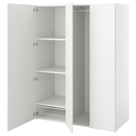 Гардероб с 3 дверцами, белый, Fonnes белый, 140x57x181 см IKEA PLATSA ПЛАТСАA ПЛАТСА 194.243.39
