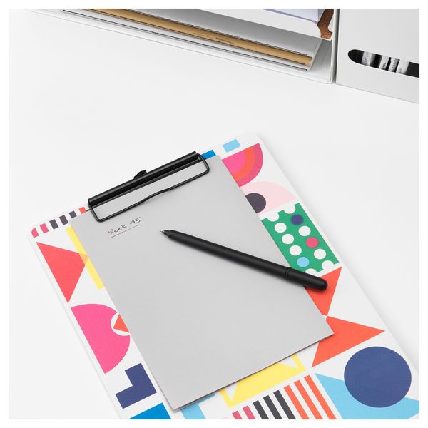 Папка с зажимом КНАЛЛЬГУЛЬ, разноцветный - схема-чертеж с размерами