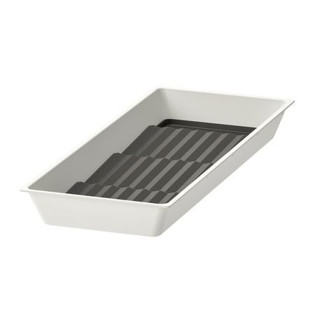 Лоток с полкой для специй, белый/антрацит 20x50 см IKEA UPPDATERA УППДАТЕРА 994.327.12