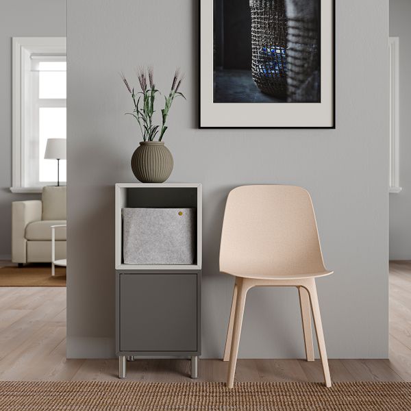 Комбинация шкафов с ножками, темно-серый/светло-серый 35x35x80 см IKEA EKET ЭКЕТ 092.864.23 - фото 3