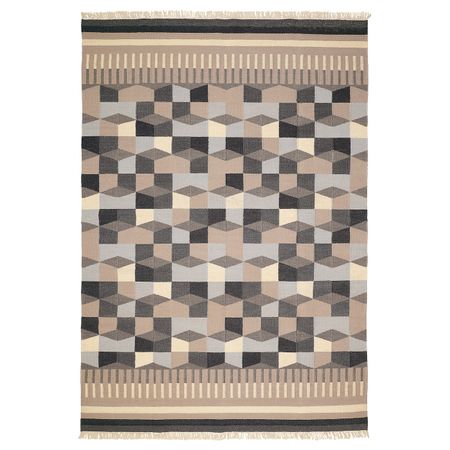 Ковер безворсовый, ручная работа/серый-бежевый 170x240 см IKEA TÅRBÄK ТОРБЭК 404.646.20