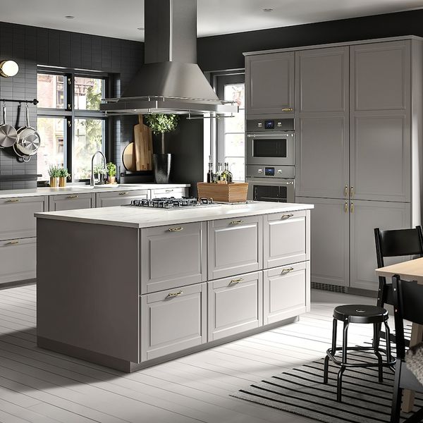 Напольный шкаф/2фасада/3ящика, белый/Будбин серый 80x37 см IKEA METOD МЕТОД / MAXIMERA МАКСИМЕРА 192.327.26 - фото 1