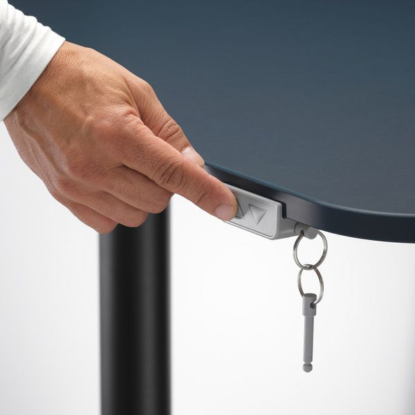 Угловой письменный стол лев/трансф, линолеум синий/черный 160x110 см IKEA BEKANT БЕКАНТ 692.822.81 - фото 4