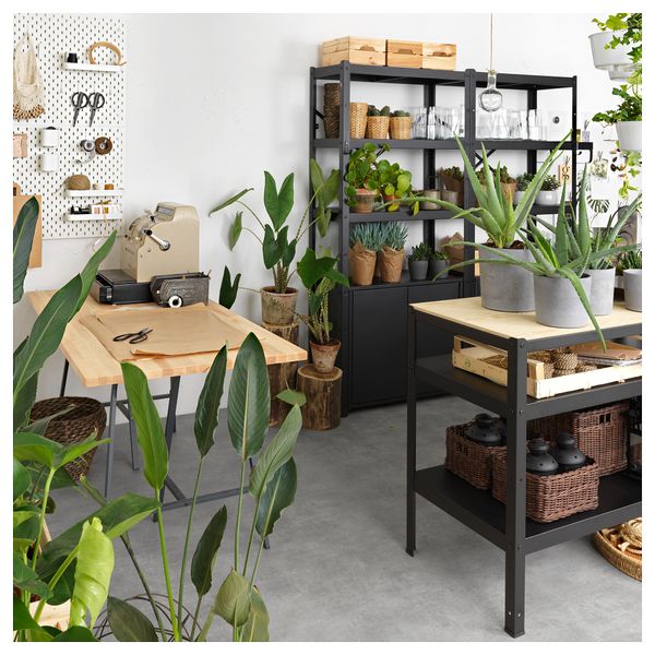 Стеллаж со шкафами, черный, 170x40x190 см IKEA BRORINGE БРУР-ИНГЕ 494.717.44 - фото 8