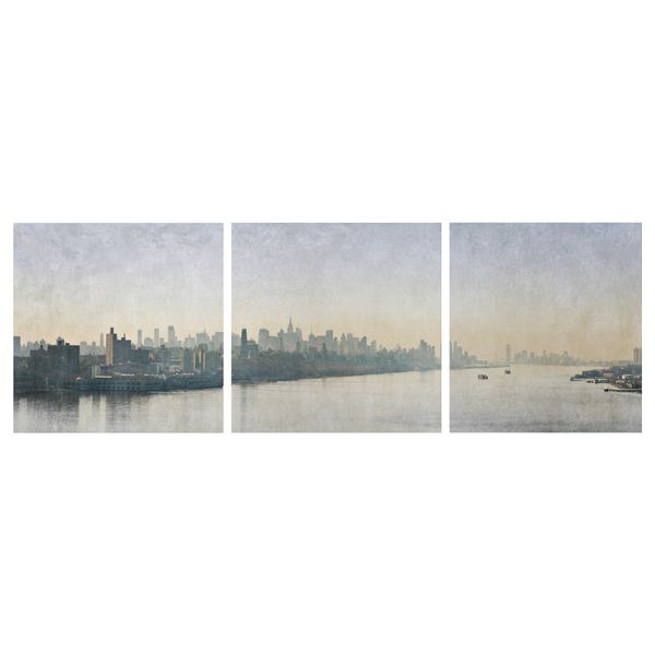 Картина, 3 шт ПЬЕТТЕРИД, Серебристая дымка (56x56 см) - фото 1