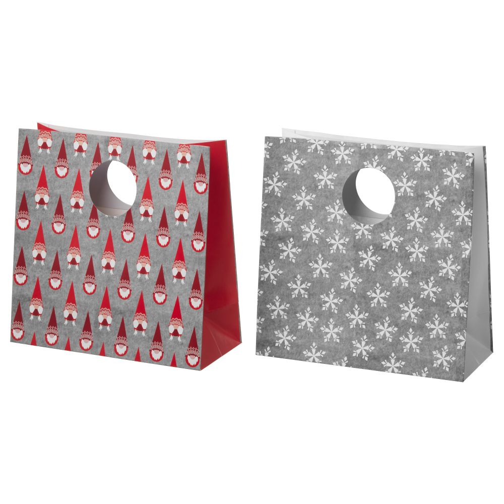 Подарочный пакет ВИНТЕР 2017, серый (28x28 см) - фото 1