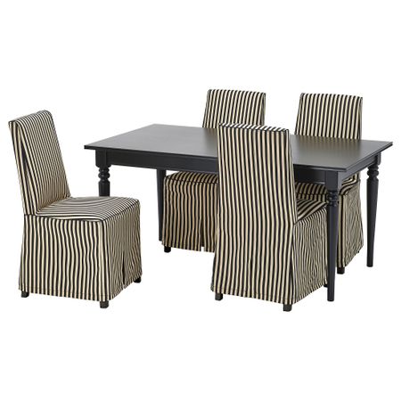 Стол и 4 стула IKEA INGATORP ИНГАТОРП, BERGMUND БЕРГМУНД 395.747.47
