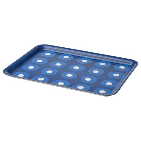 Поднос, с рисунком, синий, 28x37 см IKEA PILLERSTA ЛЕРСТАRR 805.973.31